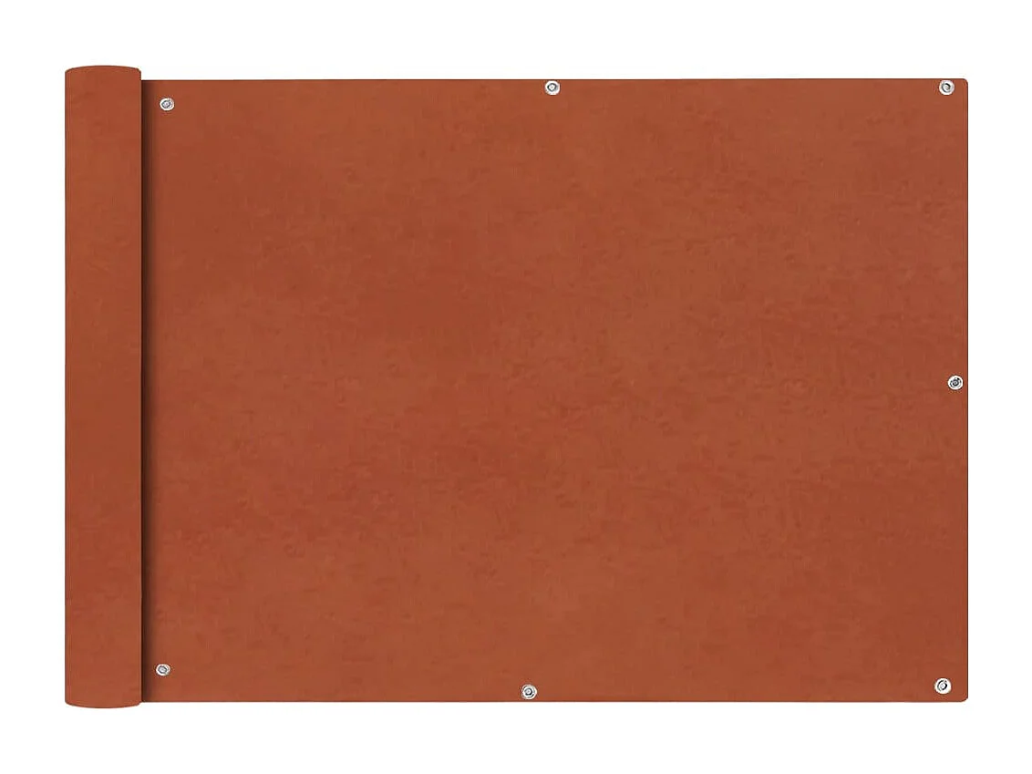 Écran de balcon en tissu Oxford 75x600 Ocre marron