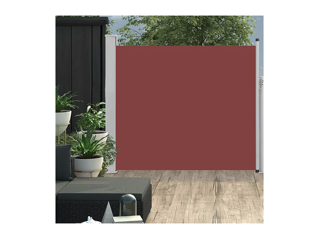 Auvent latéral rétractable de patio 100x300 Marron