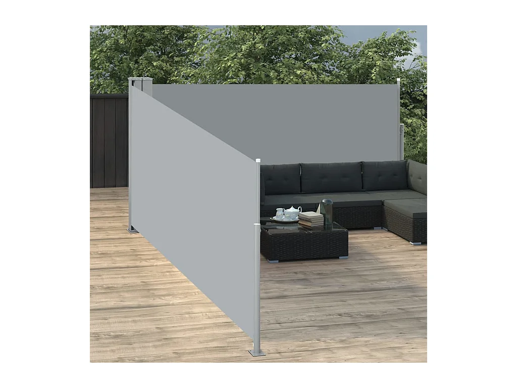 Auvent latéral rétractable Anthracite 120x1000