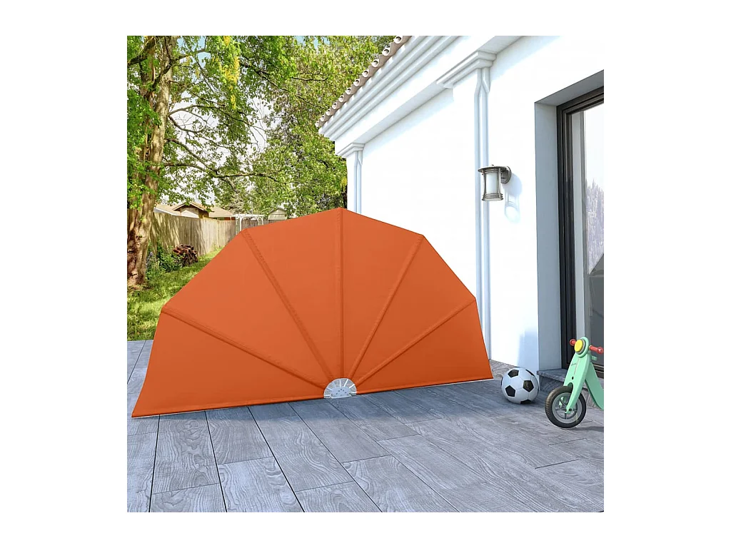 Auvent latéral pliable de terrasse Terre cuite 160cm