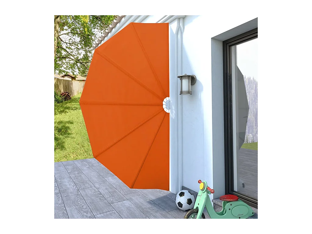 Auvent latéral pliable de terrasse Terre cuite 160cm