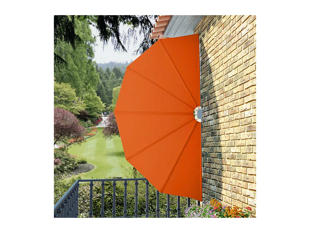 Auvent latéral pliable de terrasse Terre cuite 160cm