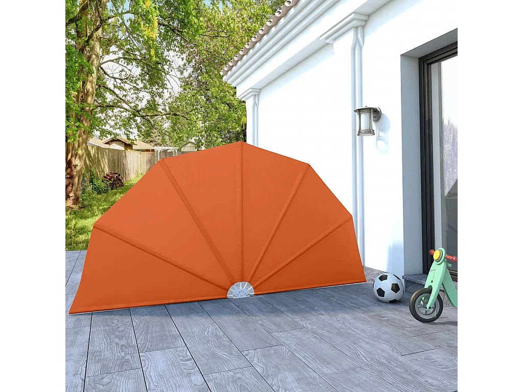 Auvent latéral pliable de terrasse Terre cuite 160cm
