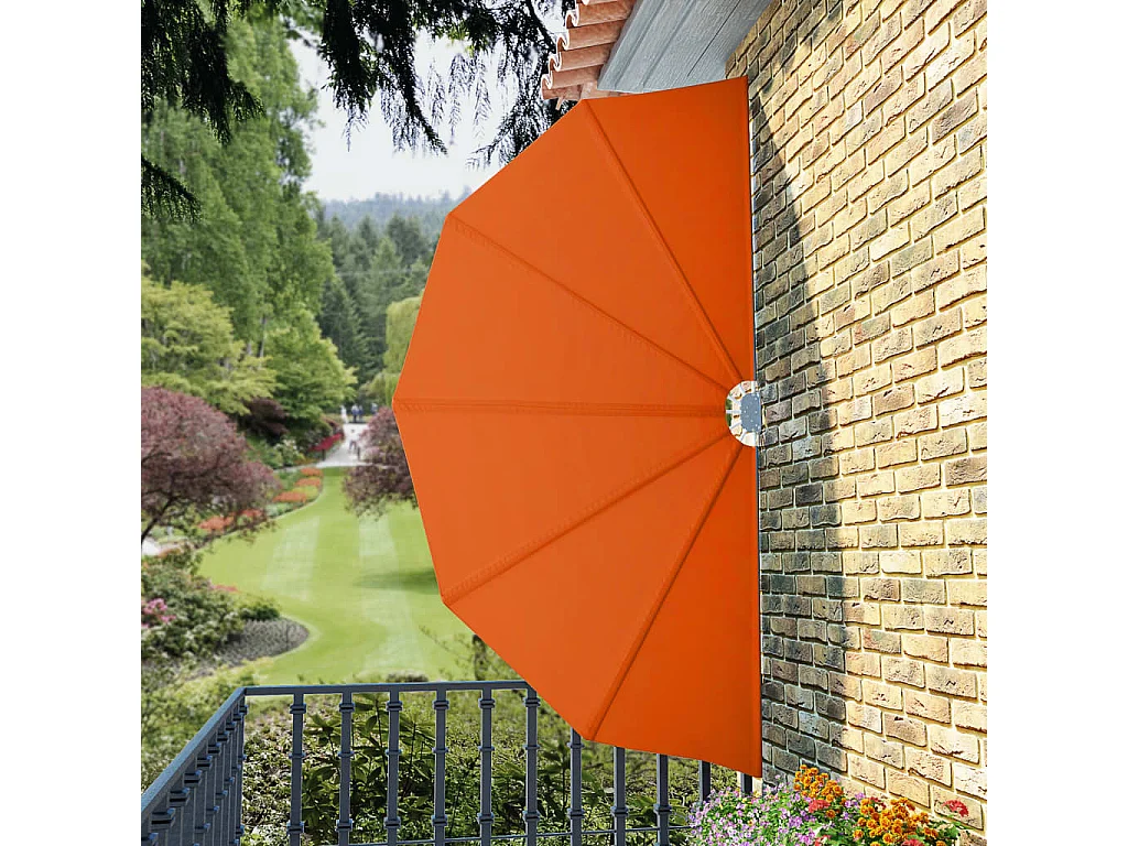 Auvent latéral pliable de terrasse Terre cuite 160cm