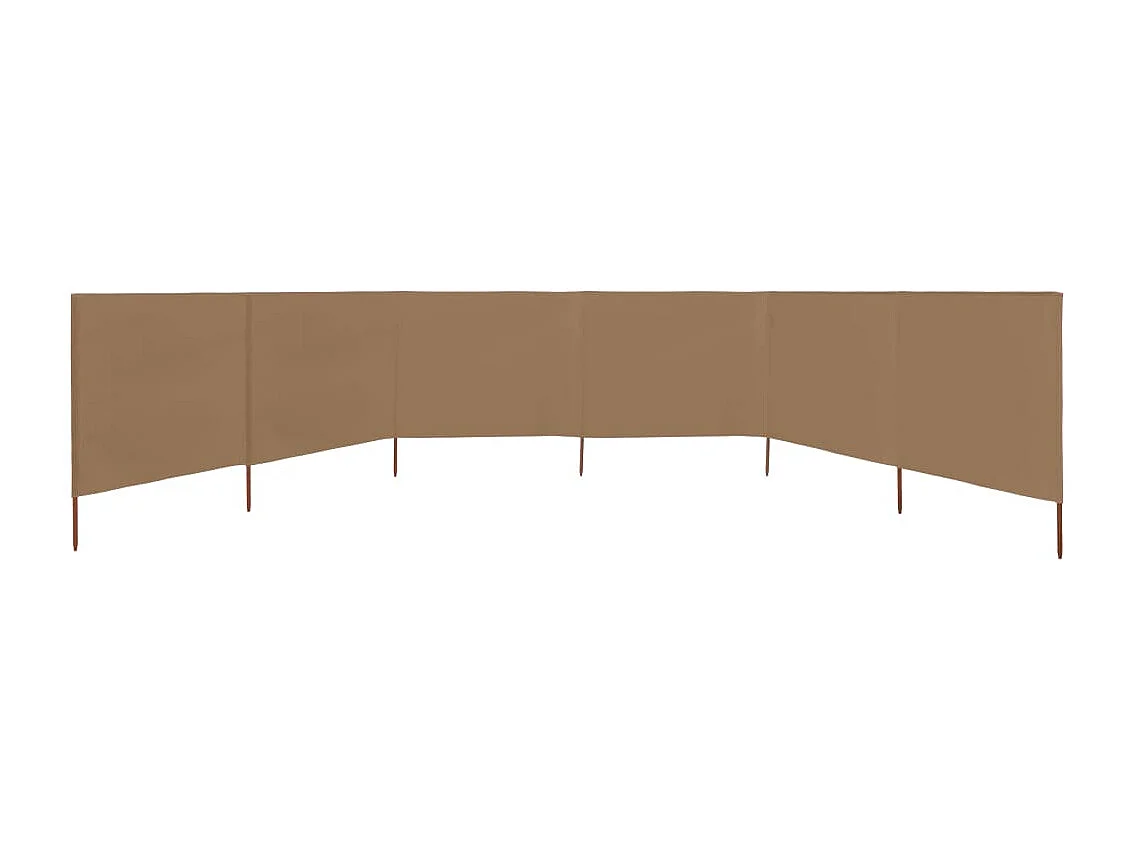 Paravent 6 panneaux Tissu 800x80 Taupe