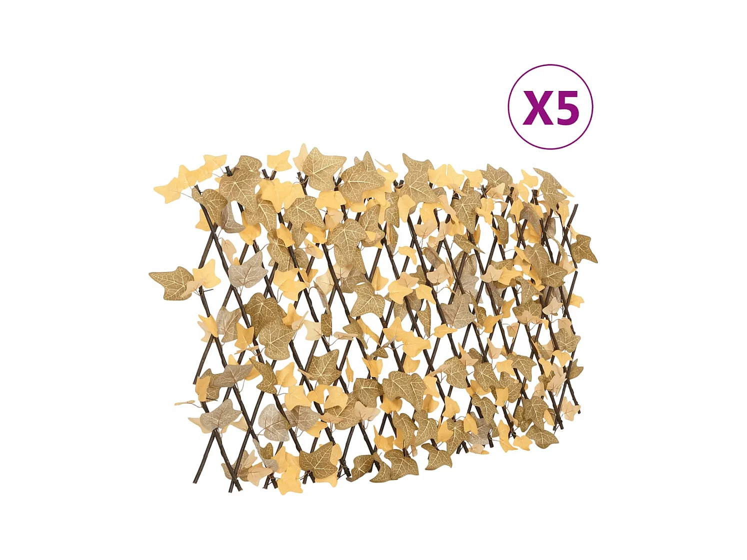 Treillis de feuille d'érable artificiel extensible 5 pcs