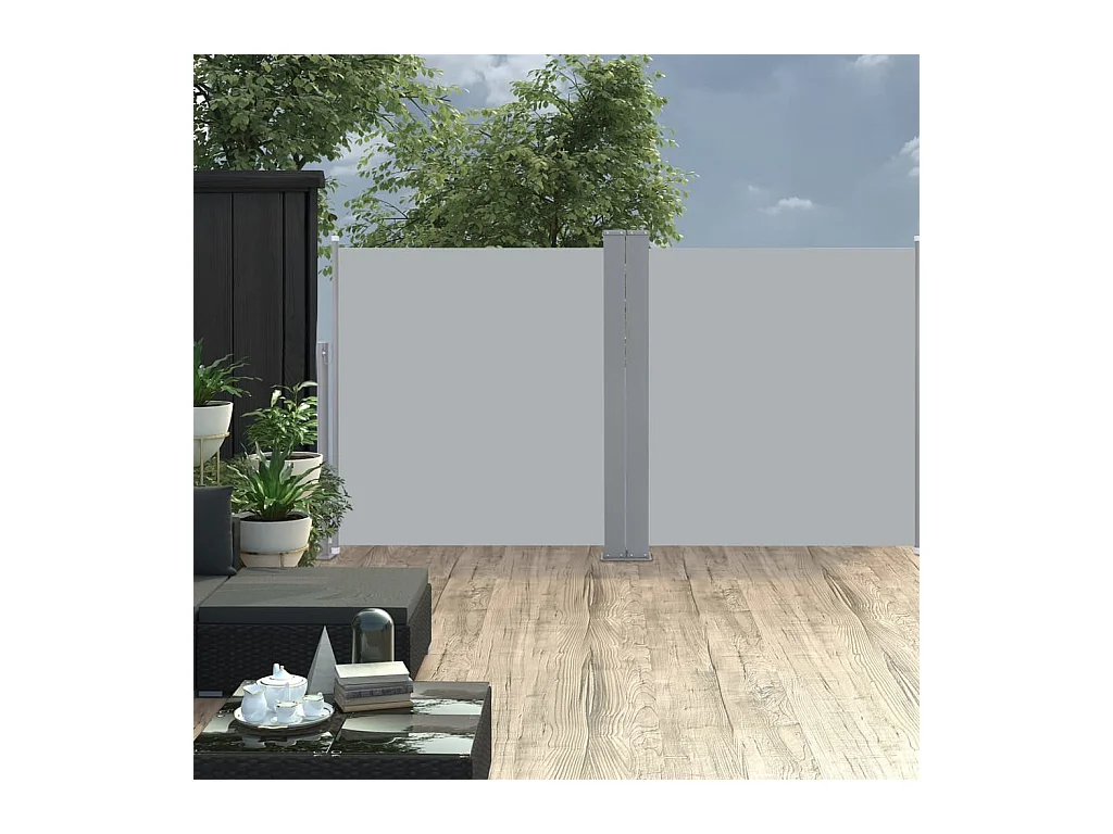 Auvent latéral rétractable Anthracite 100x600