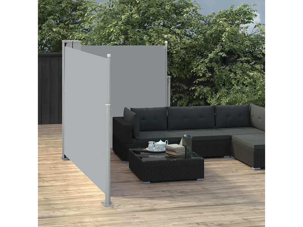 Auvent latéral rétractable Anthracite 100x600