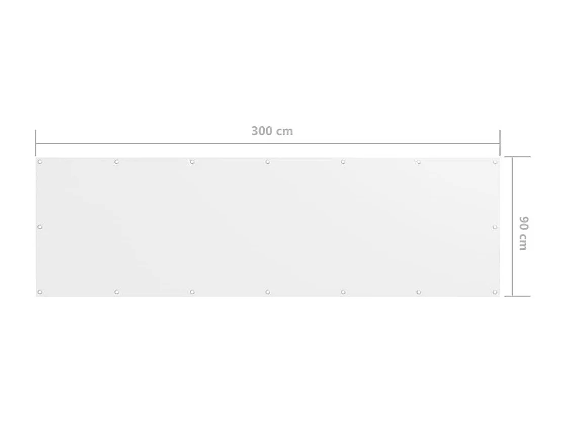 Écran de balcon Blanc 90x300 Tissu Oxford