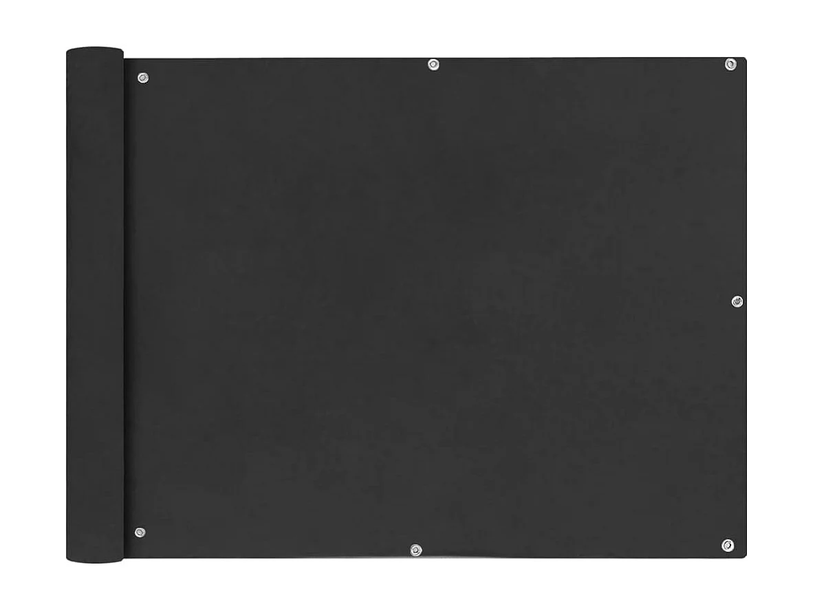 Écran de balcon en tissu Oxford anthracite de 90x400