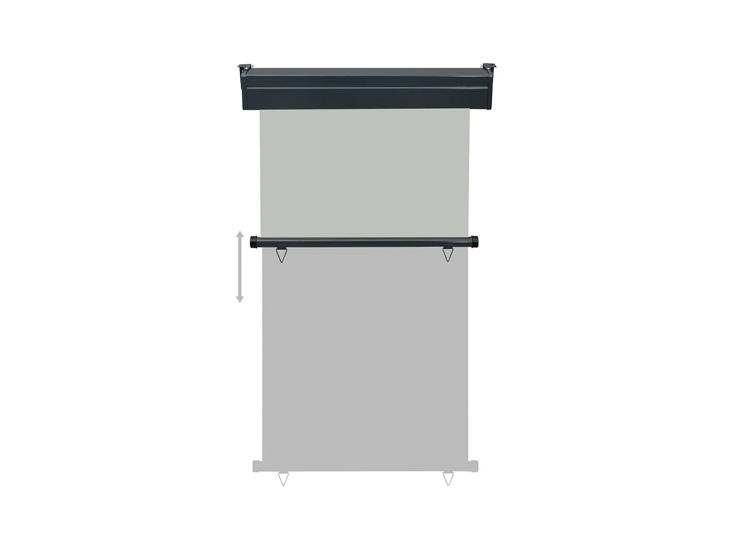 Auvent latéral de balcon 100x250 Gris