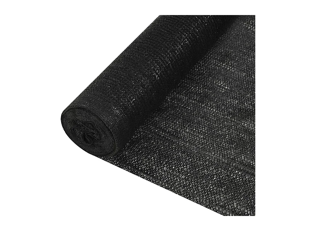 Filet brise-vue Noir 1x10 m PEHD 195 g-m²
