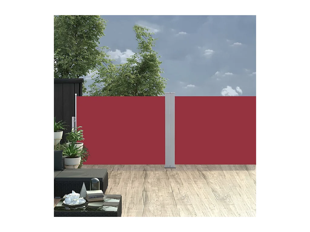 Auvent latéral rétractable Rouge 120x1000