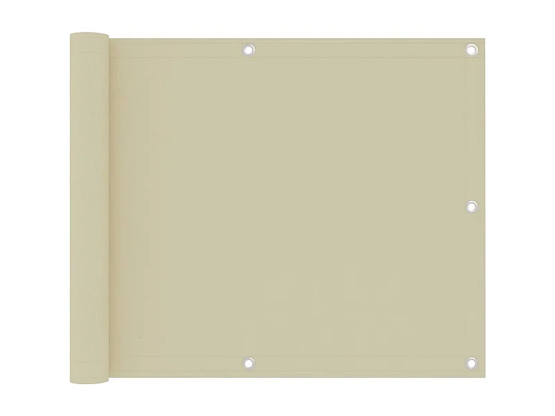 Écran de balcon Crème 75x500 Tissu Oxford