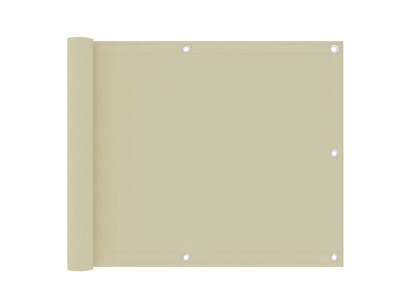 Écran de balcon Crème 75x500 Tissu Oxford