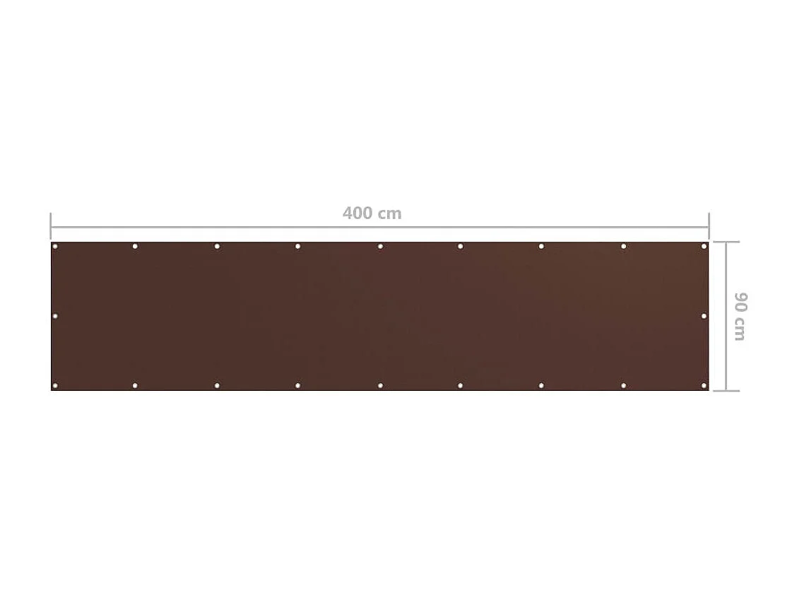 Écran de balcon Marron 90x400 Tissu Oxford