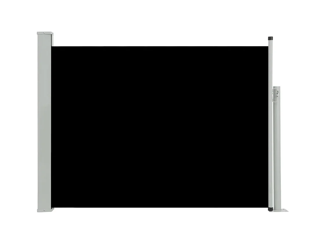 Auvent latéral rétractable de patio 100x500 Noir