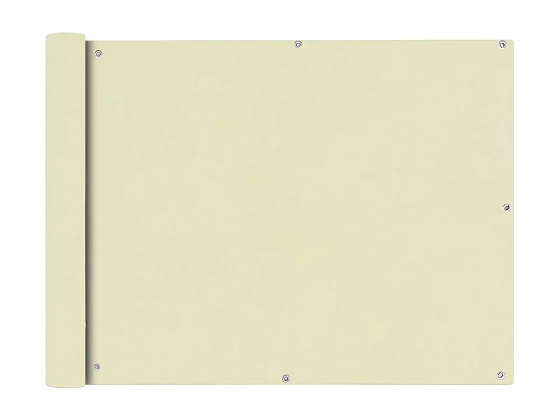 Écran de balcon en tissu Oxford 90x600 Crème