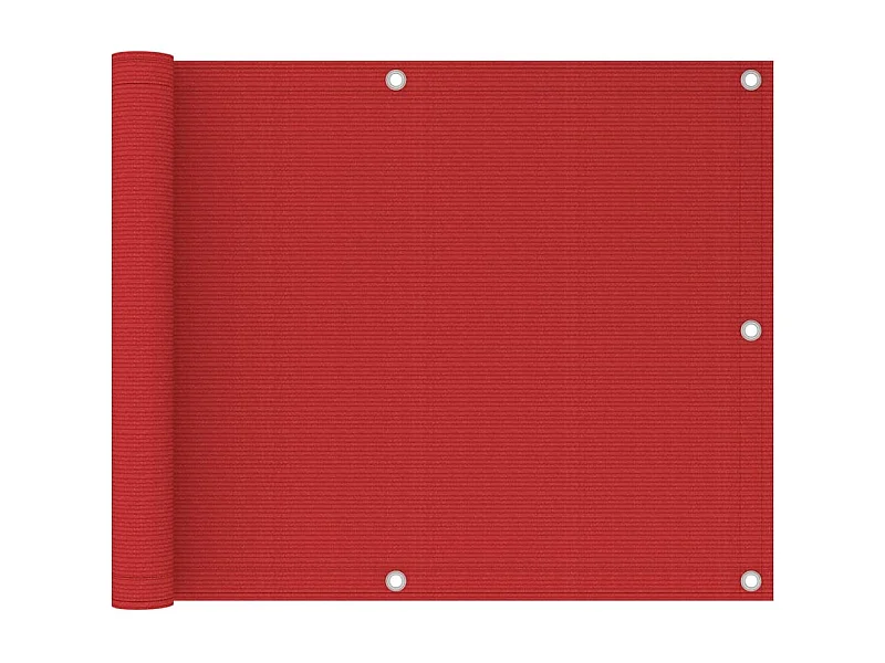 Écran de balcon Rouge 75x300 PEHD