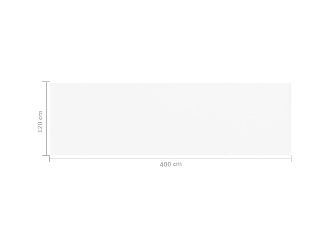 Écran de balcon Blanc 120x400 PEHD