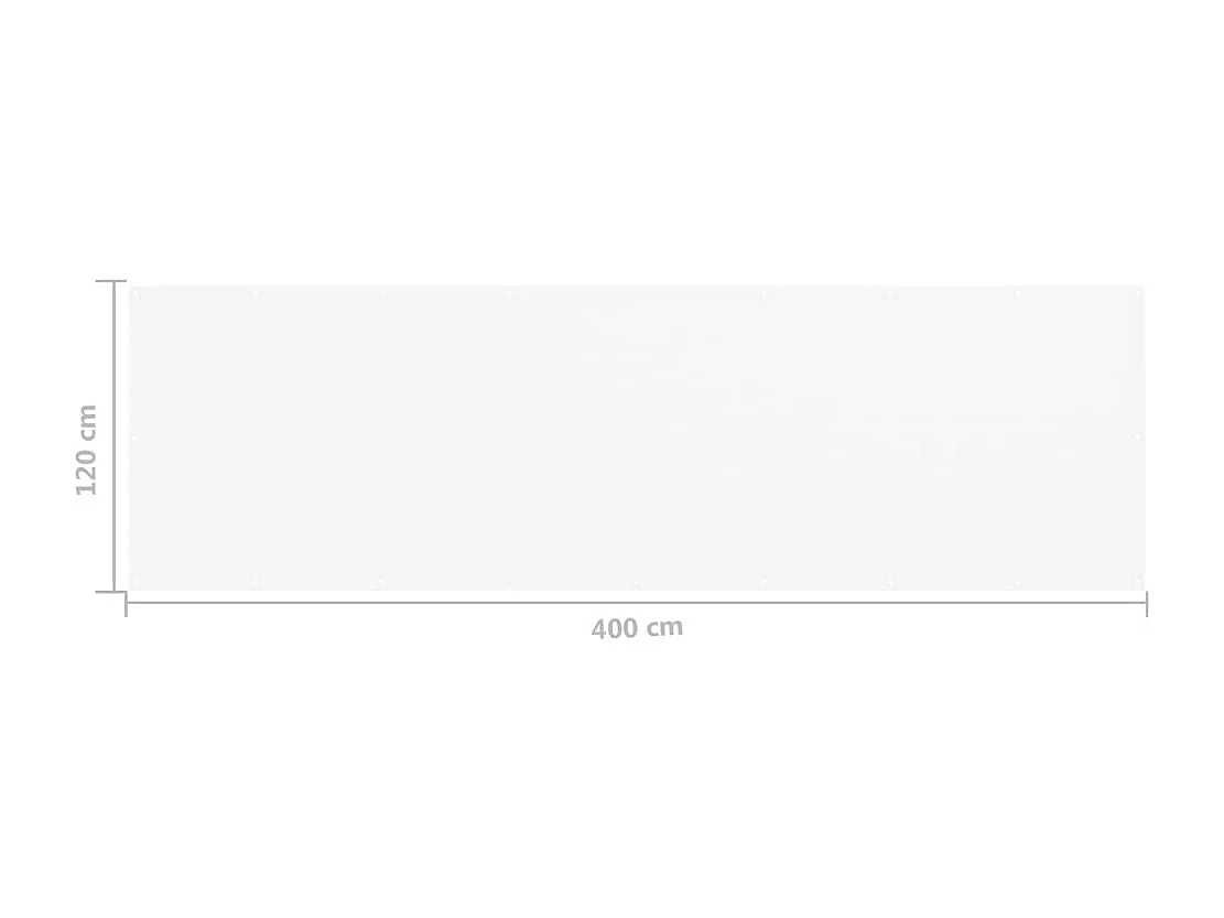 Écran de balcon Blanc 120x400 PEHD