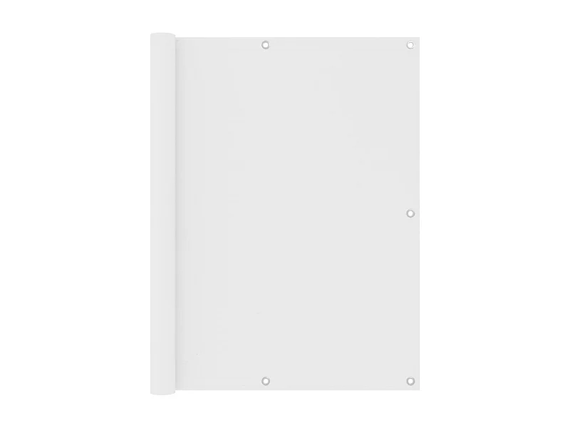 Écran de balcon Blanc 120x300 Tissu Oxford