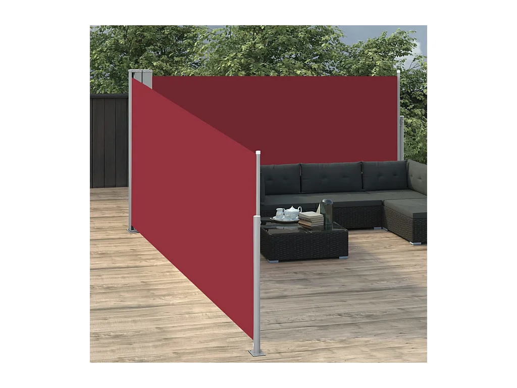 Auvent latéral rétractable Rouge 140x1000