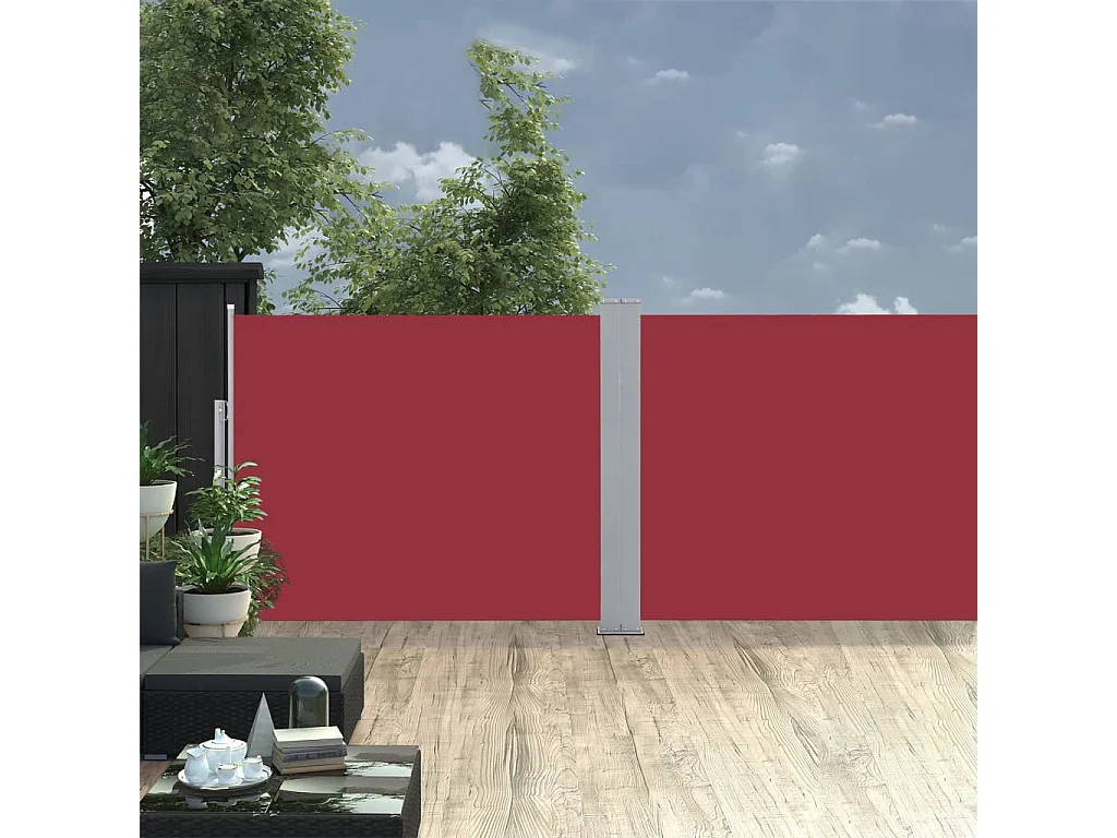 Auvent latéral rétractable Rouge 140x1000