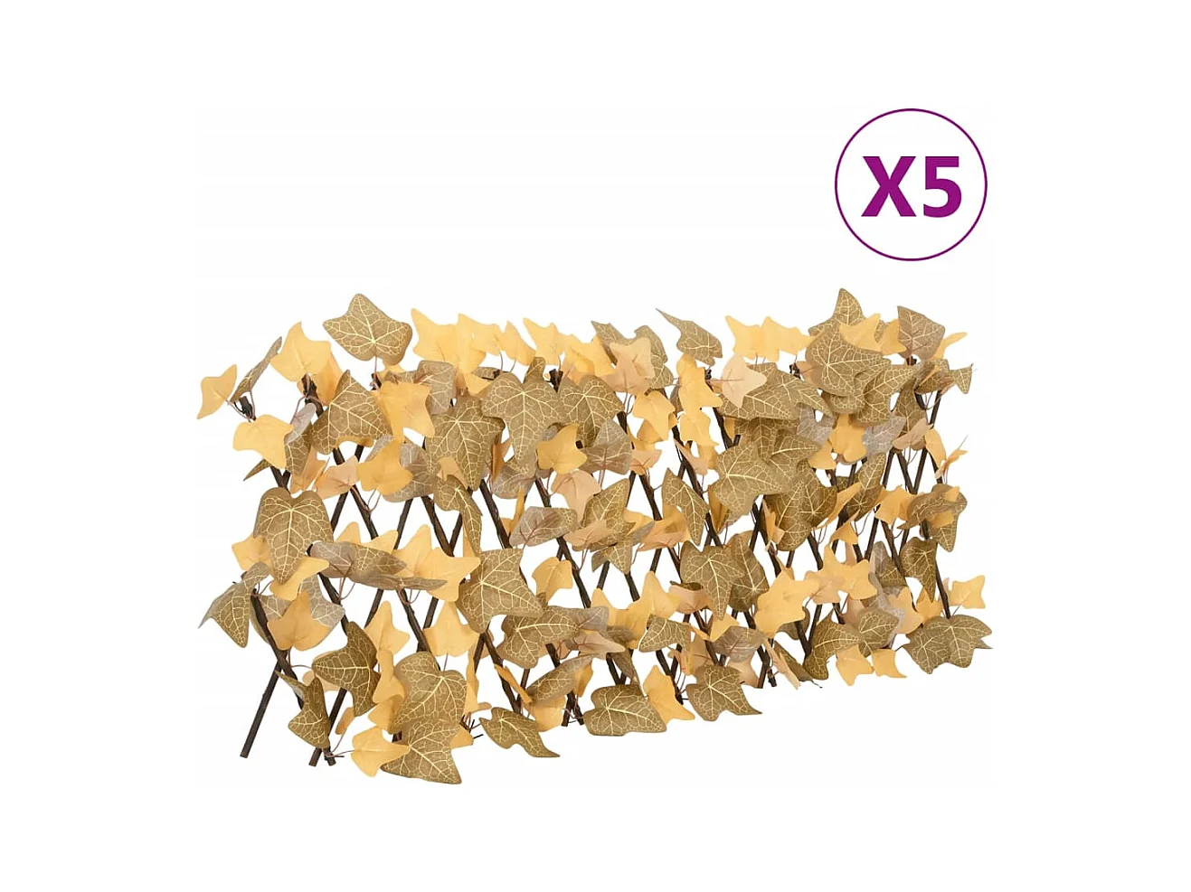 Treillis de feuille d'érable artificiel extensible 5 pcs