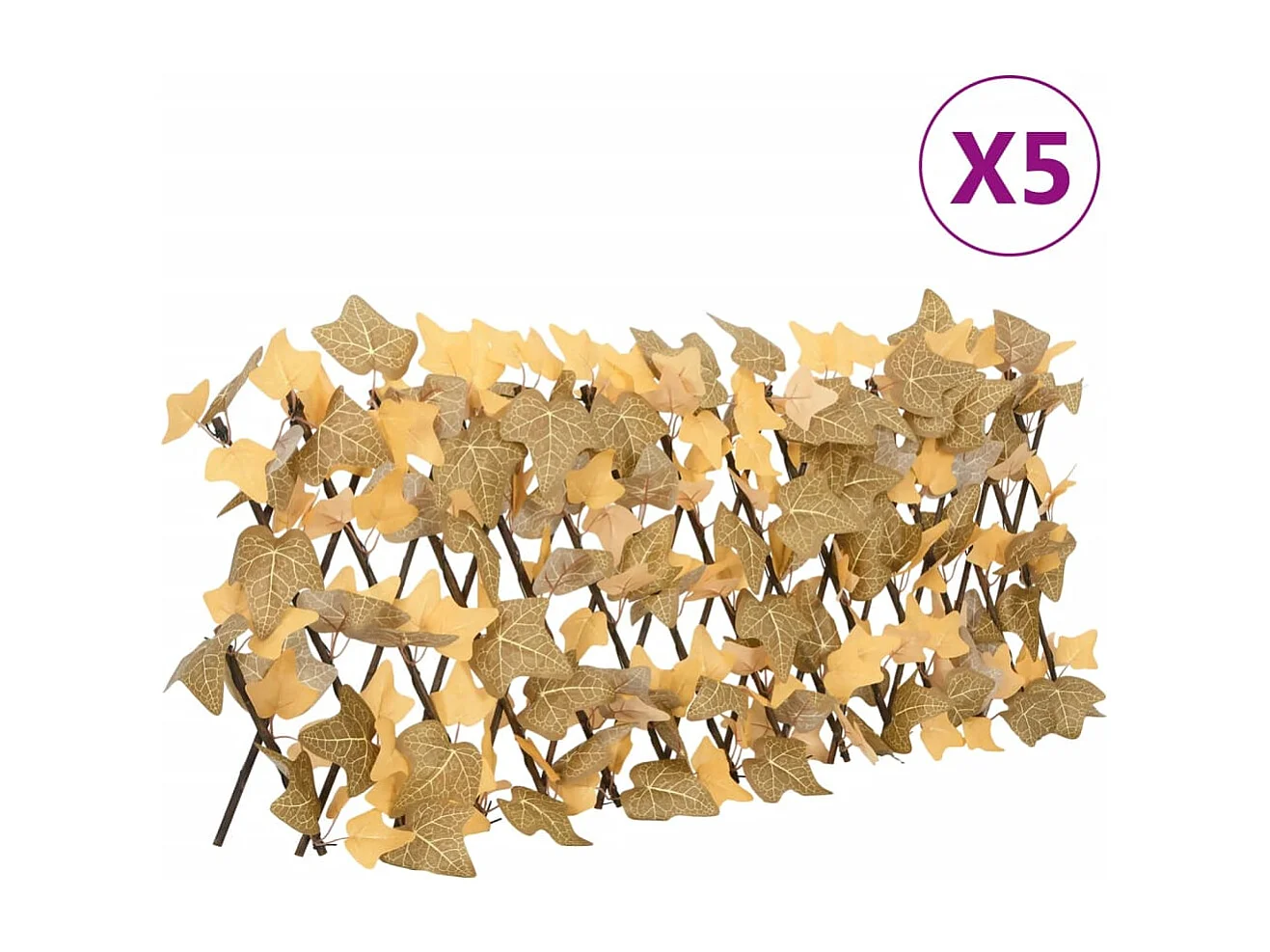 Treillis de feuille d'érable artificiel extensible 5 pcs