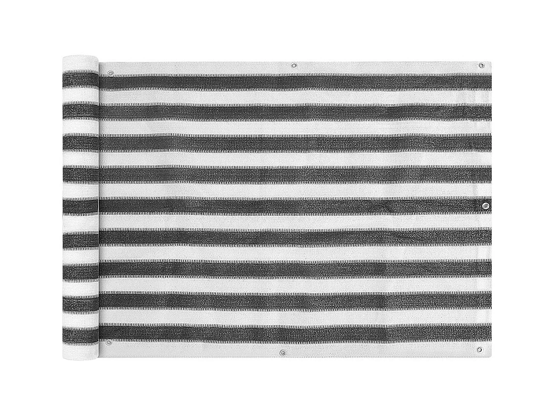 Écran de balcon en PEHD 75x400 Anthracite et blanc