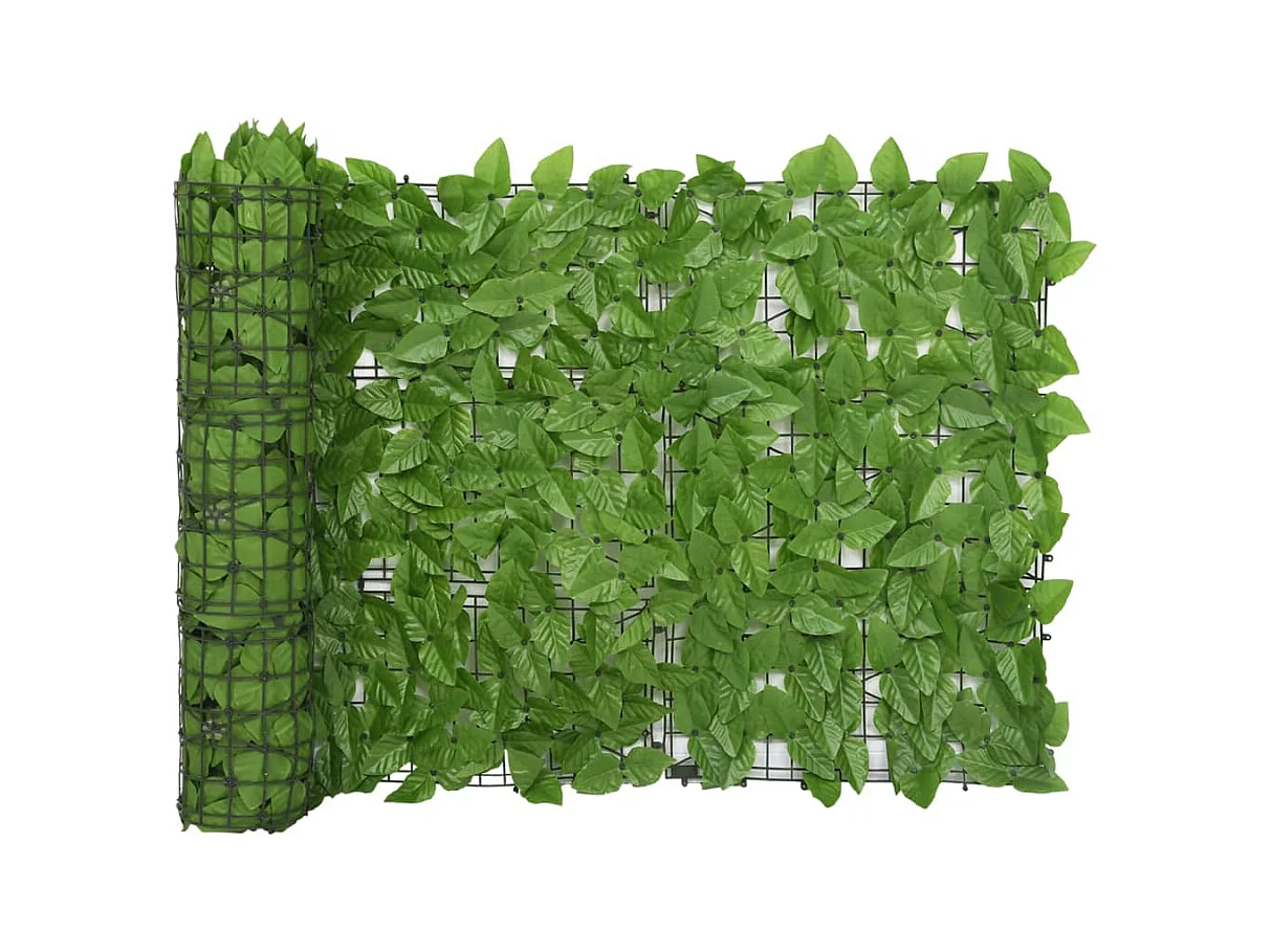 Écran de balcon avec feuilles vert 400x75