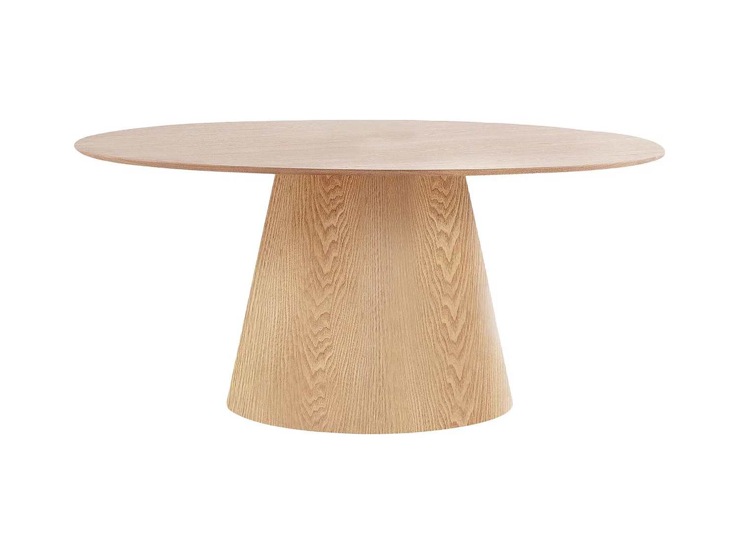 Table à manger ovale BOLTON – Élégance naturelle et design contemporain-Marron