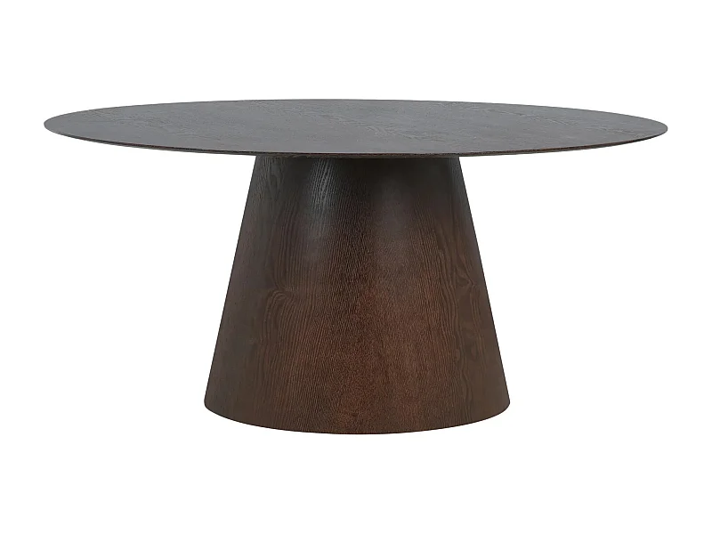 Table à manger ovale BOLTON – Élégance naturelle et design contemporain-Marron