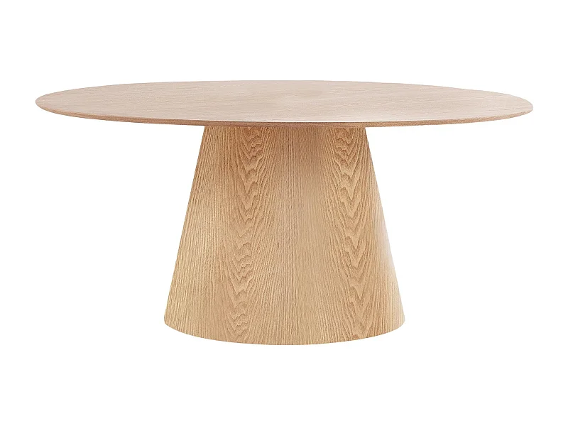 Table à manger ovale BOLTON – Élégance naturelle et design contemporain-Beige
