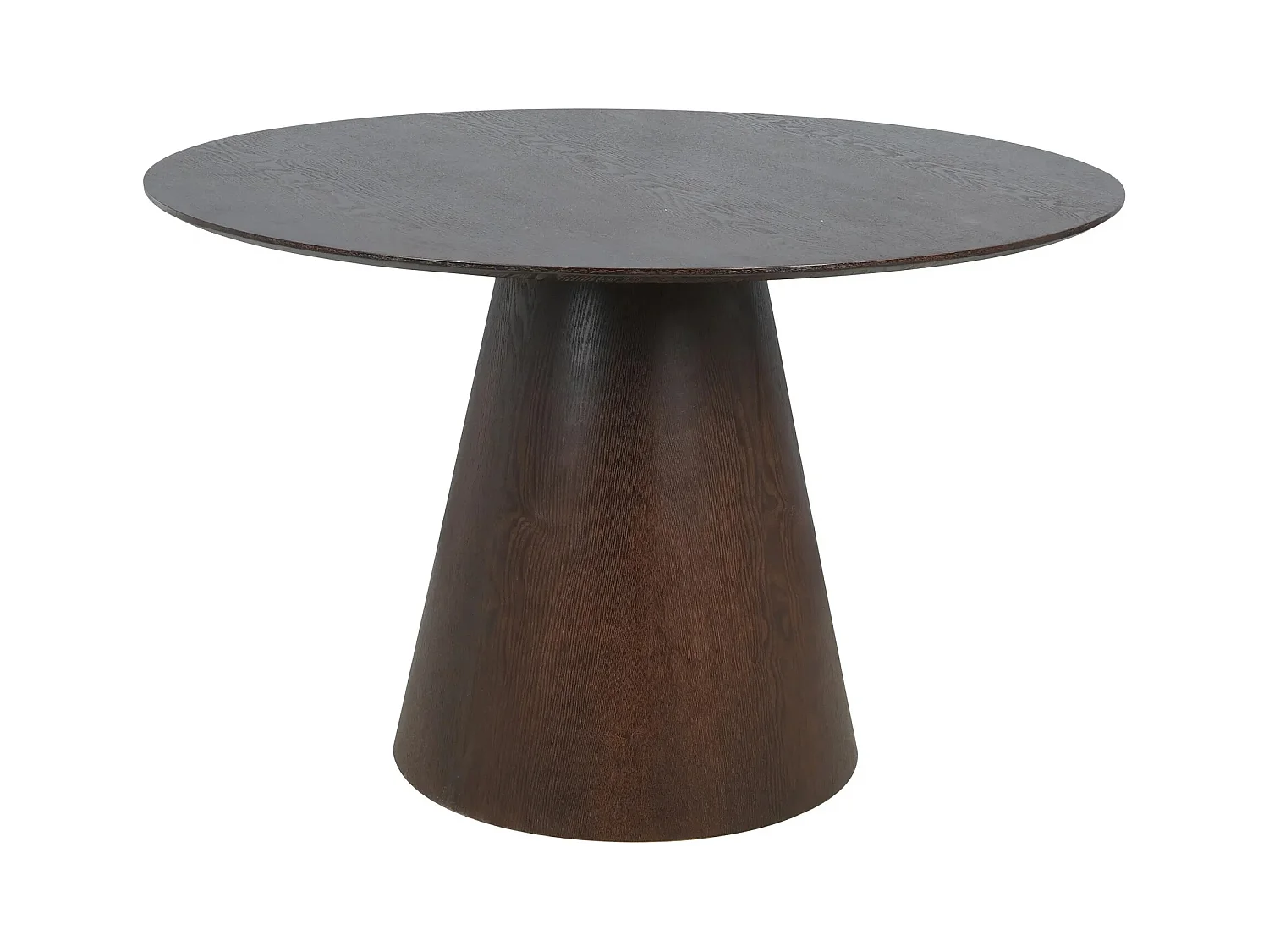 Table à manger ronde BOLTON Ø120cm – Élégance naturelle et format convivial-Marron