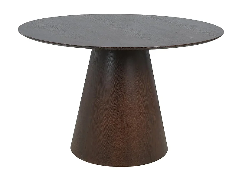Ronde eettafel BOLTON Ø120 cm – Natuurlijke elegantie en gebruiksvriendelijk formaat-Color Marrón