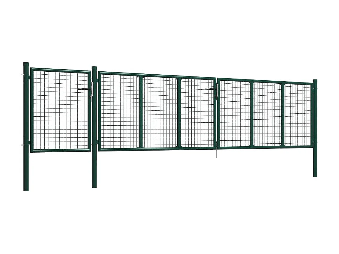 Portail de jardin Acier 500x100 Vert