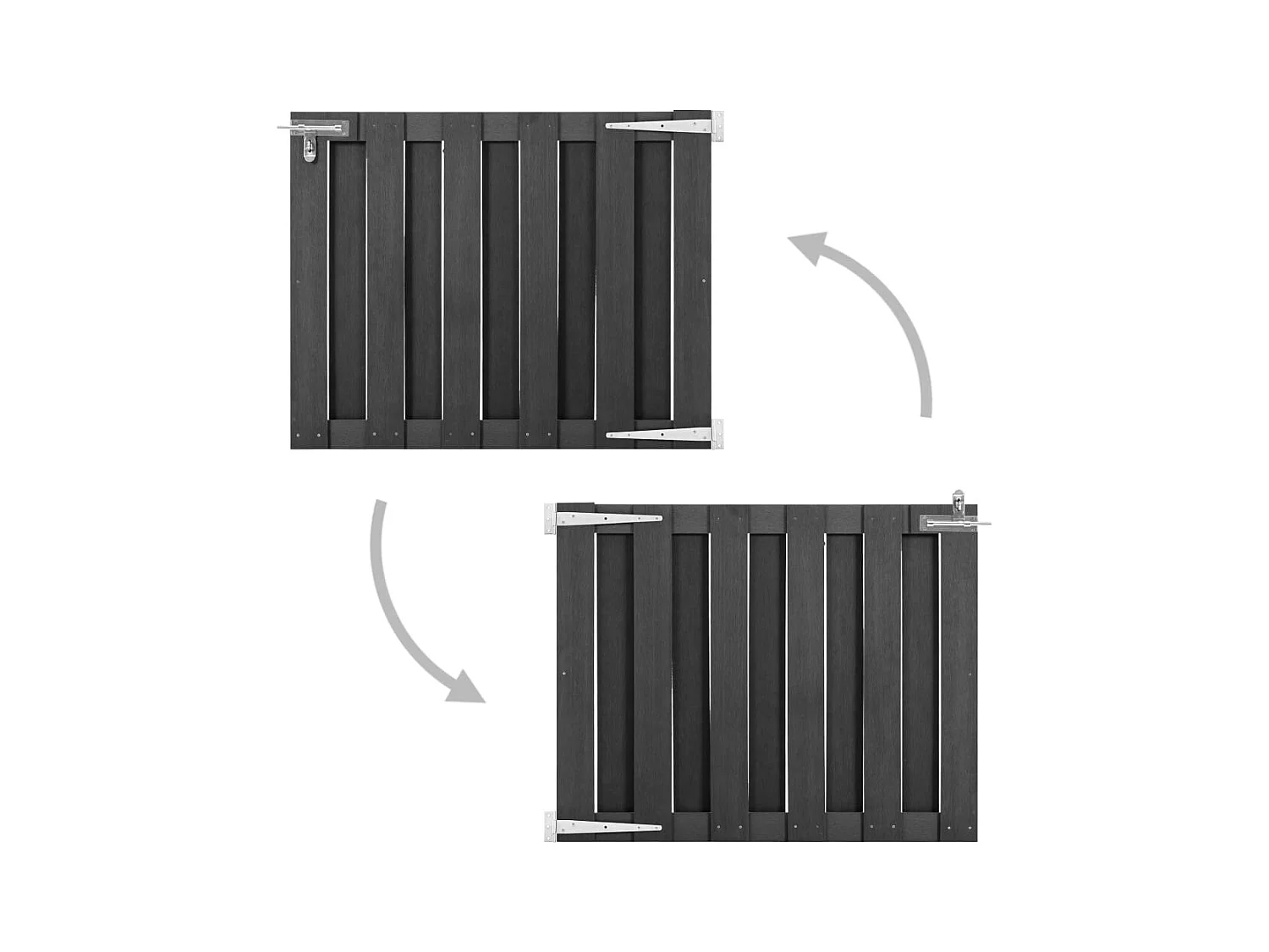 Portillon WPC 100x80 Gris