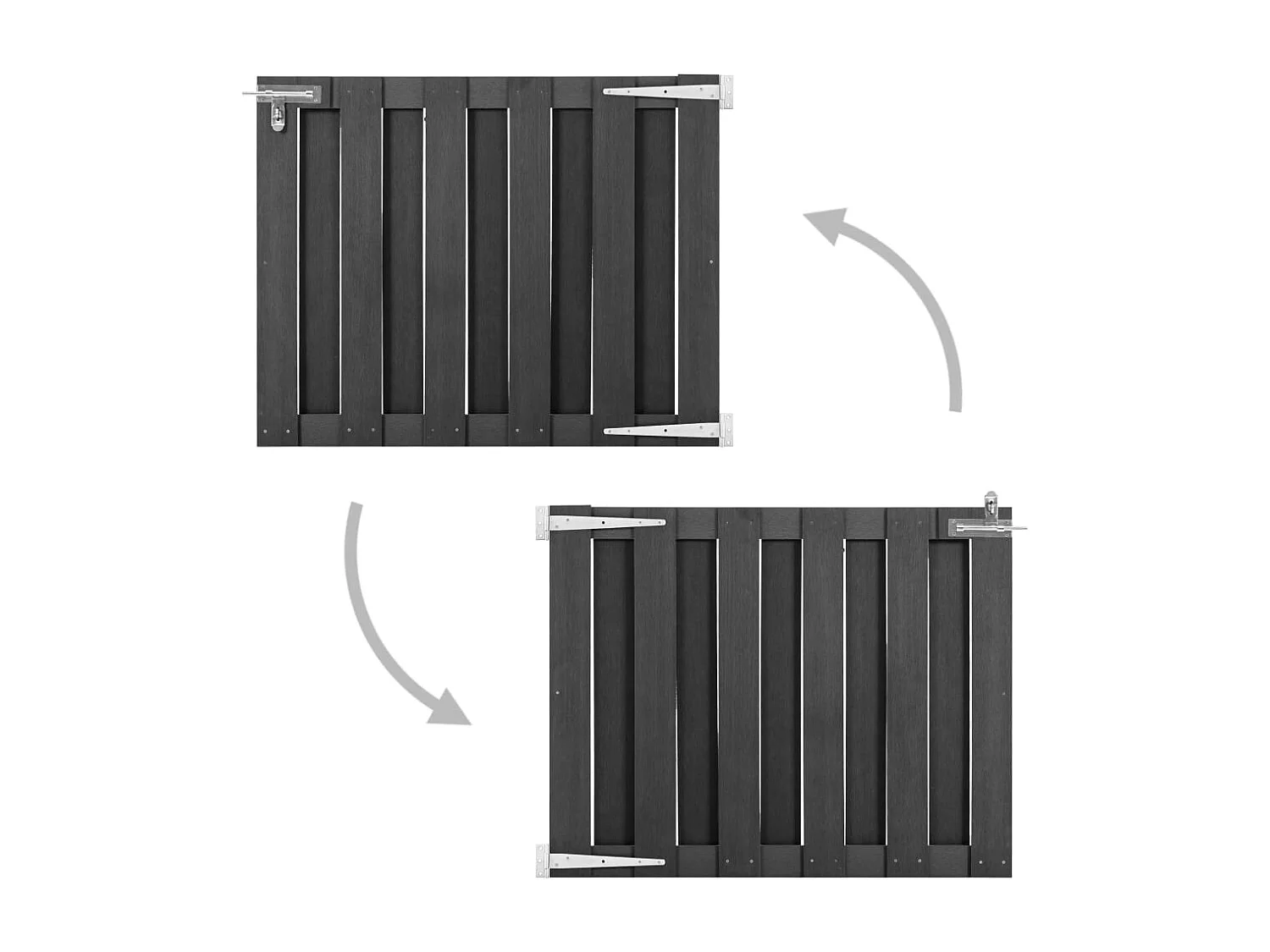 Portillon WPC 100x80 Gris