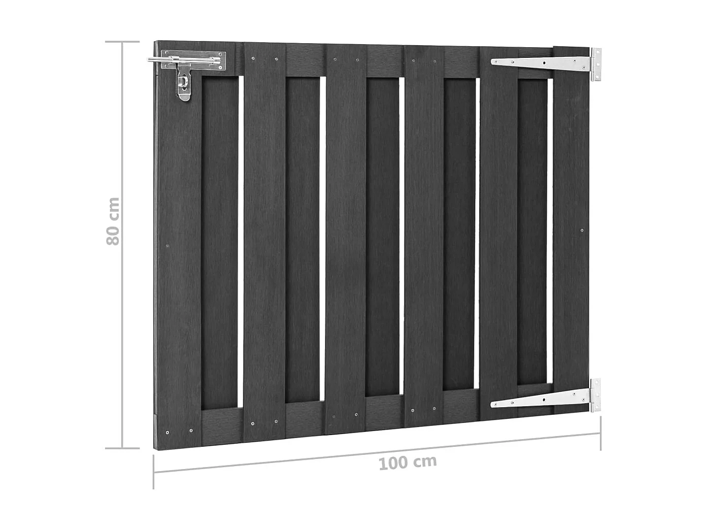 Portillon WPC 100x80 Gris