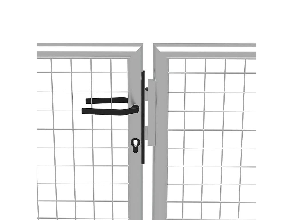 Porte de jardin Acier galvanisé 415x150 Argenté