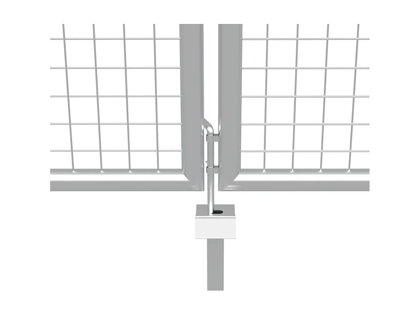 Porte de jardin Acier galvanisé 415x150 Argenté