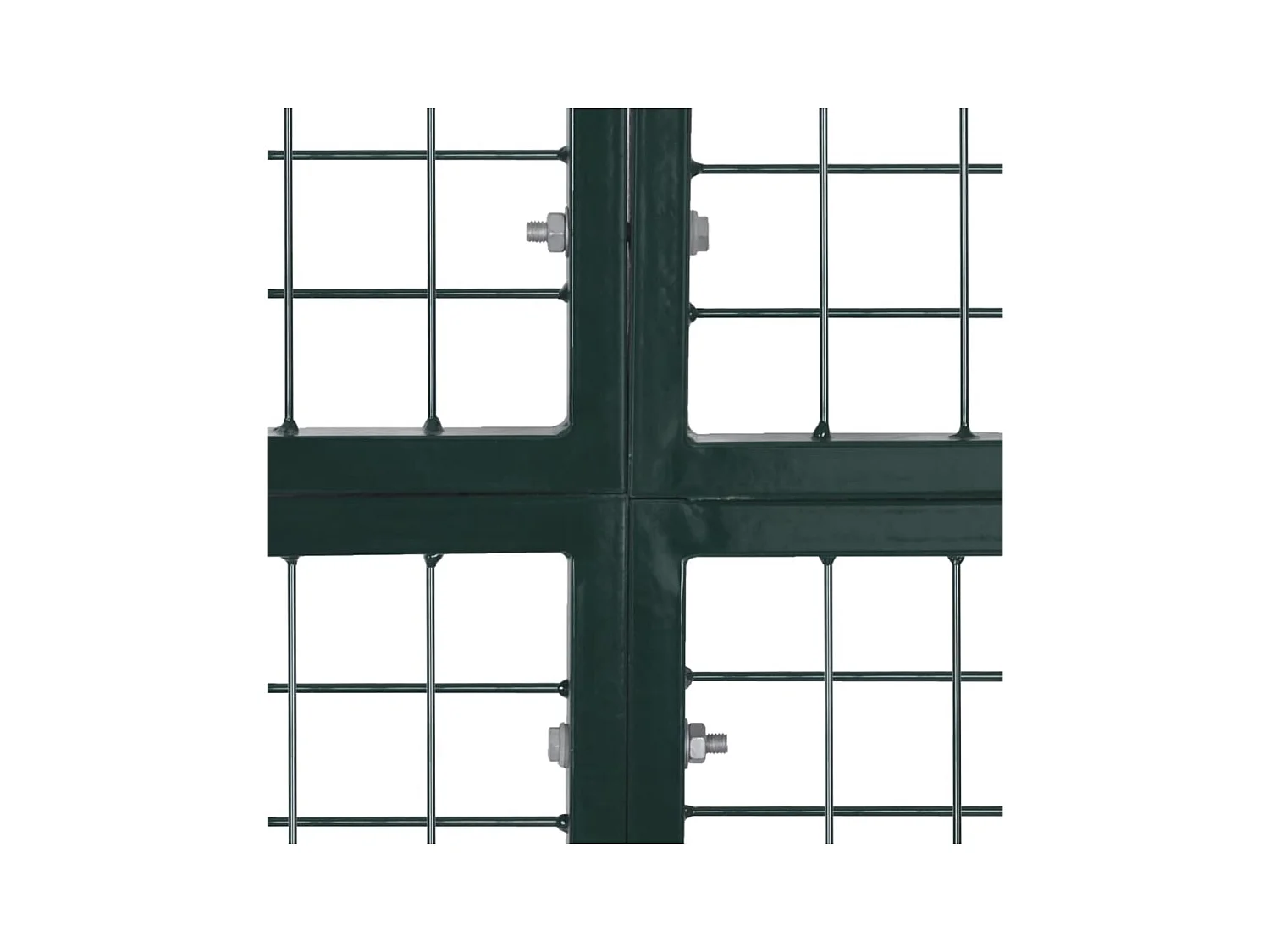 Portail de clôture à porte double Acier enduit de poudre