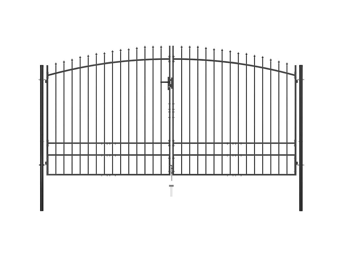 Double portail avec haut sous forme de lance 400x248