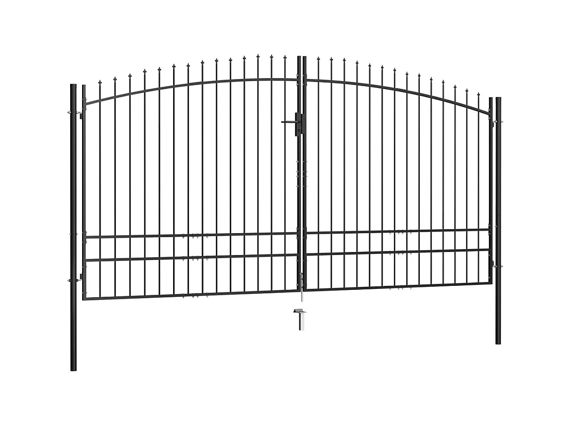 Double portail avec haut sous forme de lance 400x248