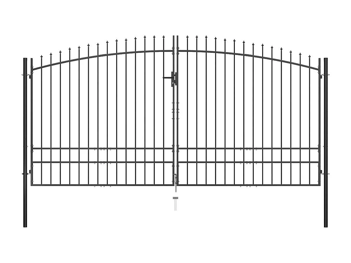 Double portail avec haut sous forme de lance 400x248