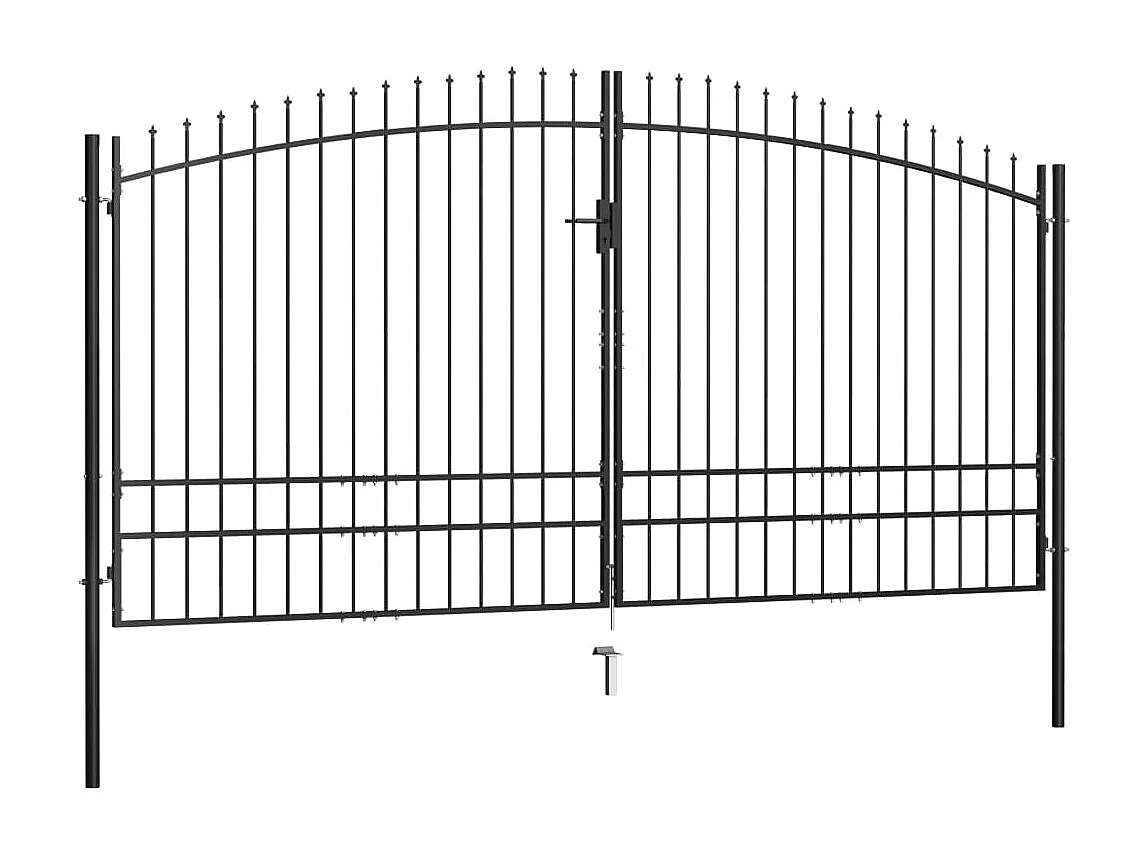 Double portail avec haut sous forme de lance 400x248