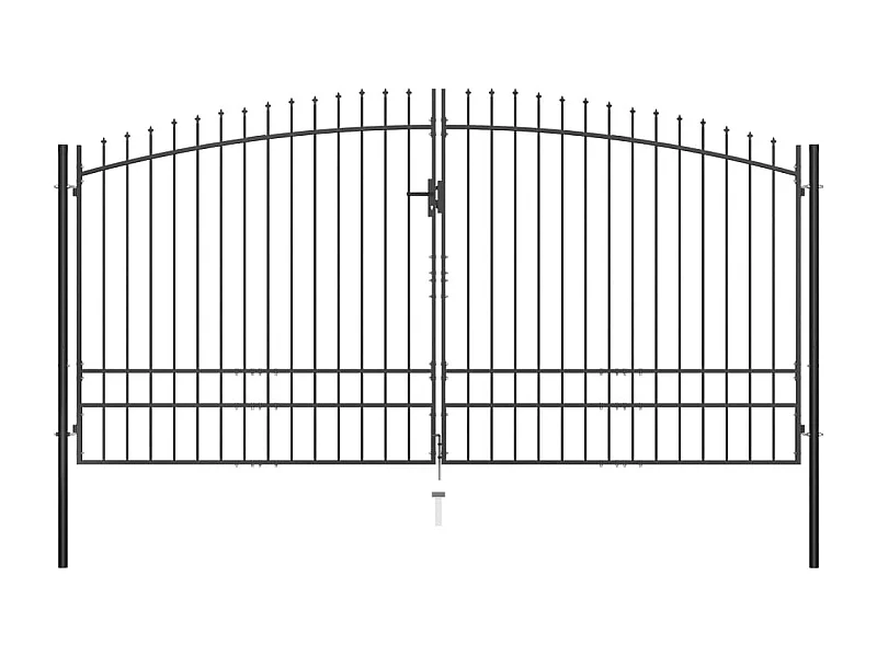 Double portail avec haut sous forme de lance 400x248