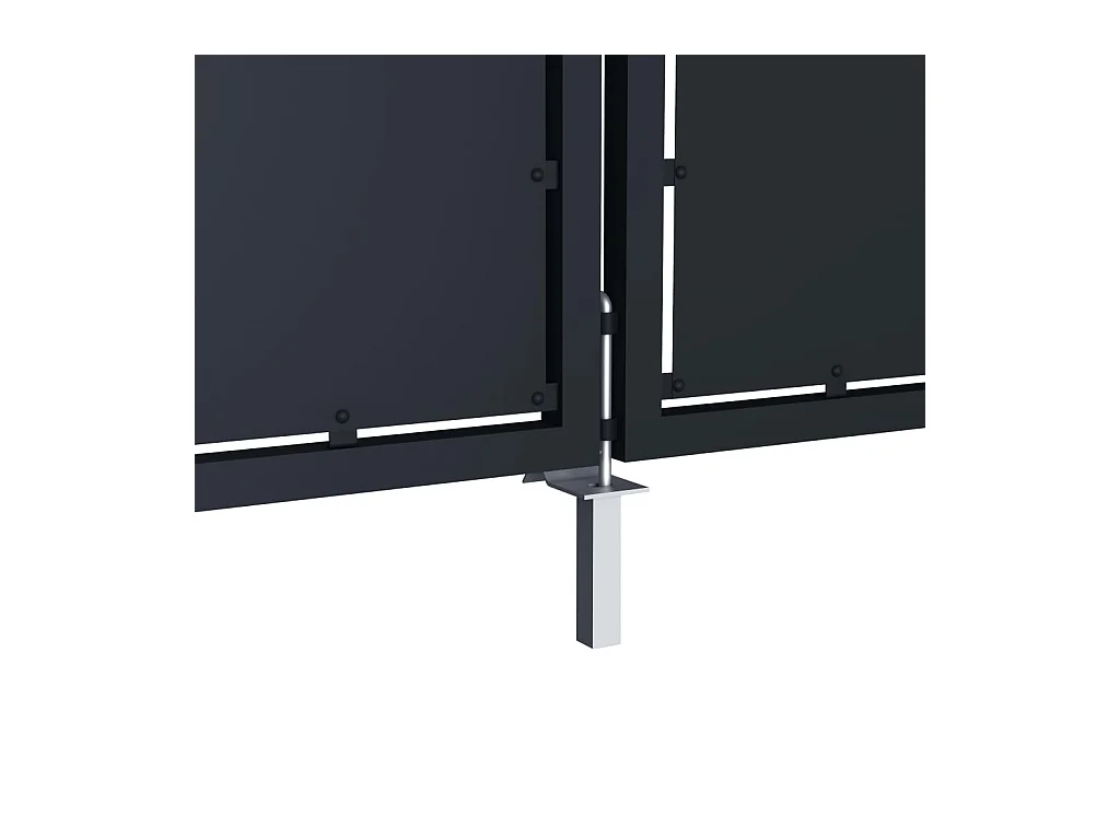 Portail de jardin Acier 300x75 Anthracite